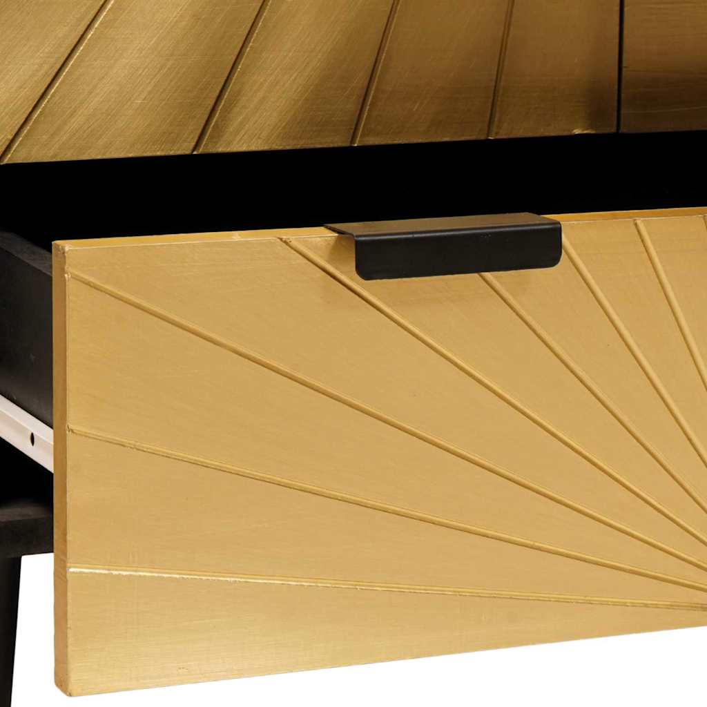 vidaXL Βοηθητικό ντουλάπι με πόρτα Μαύρο και Χρυσό 60 x 33,5 x 100 εκ.