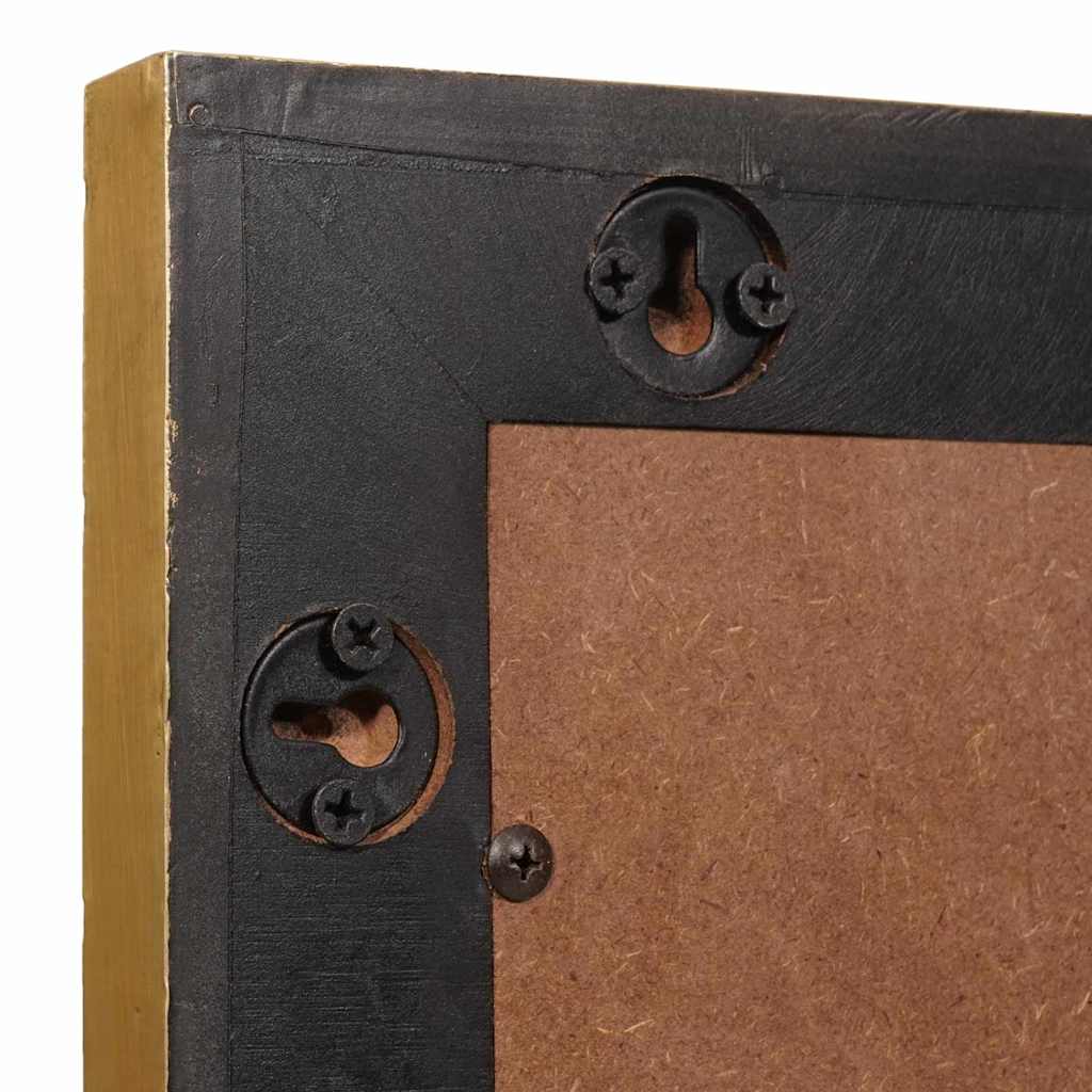 vidaXL Καθρέφτης Μπάνιου Επιτοίχιο Μαύρο και Χρυσό 50 x 2.5 x 70 εκ