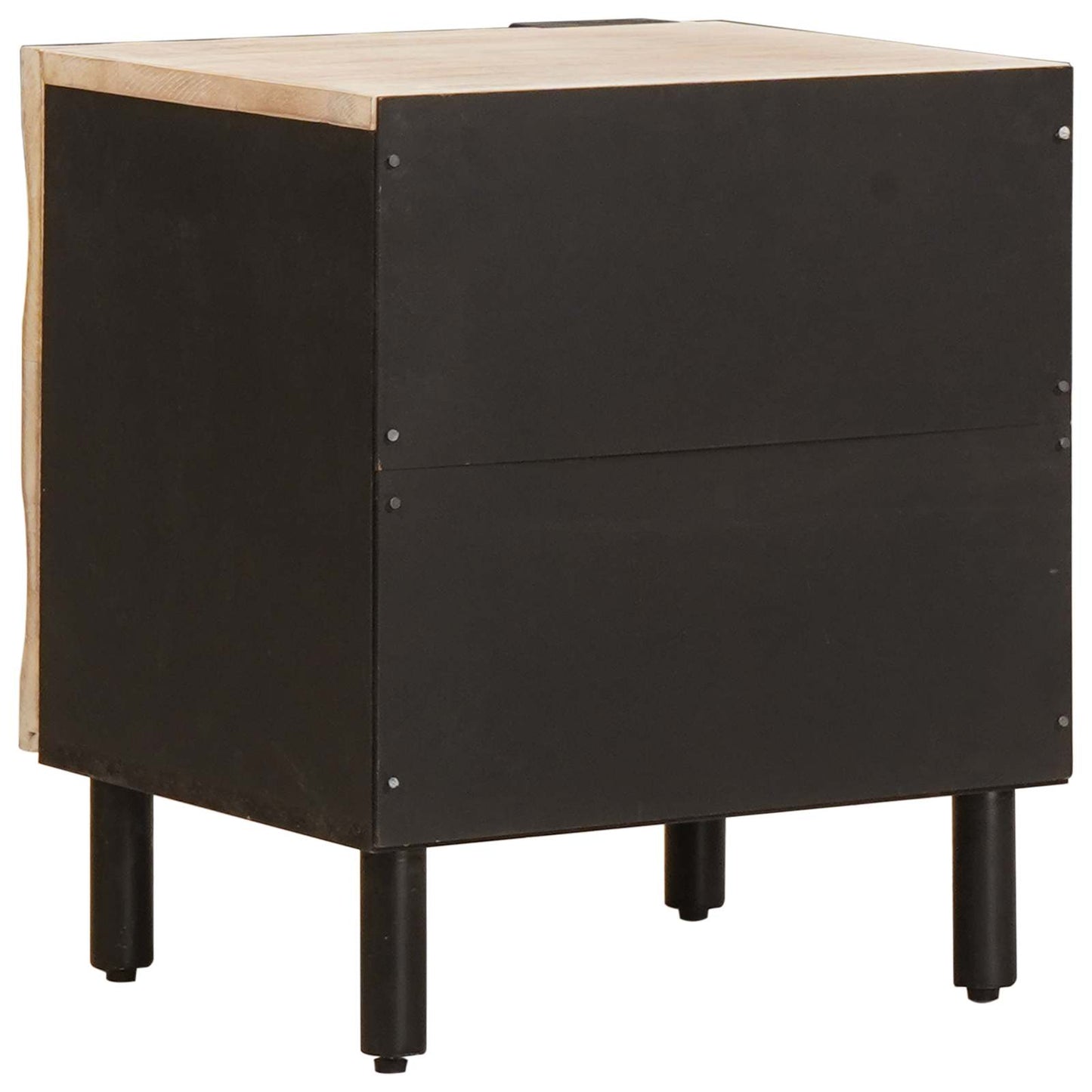 vidaXL Κομοδίνο 2 pcs Λευκό 40 x 33 x 46 εκ. Στερεό ξύλο μάνγκο