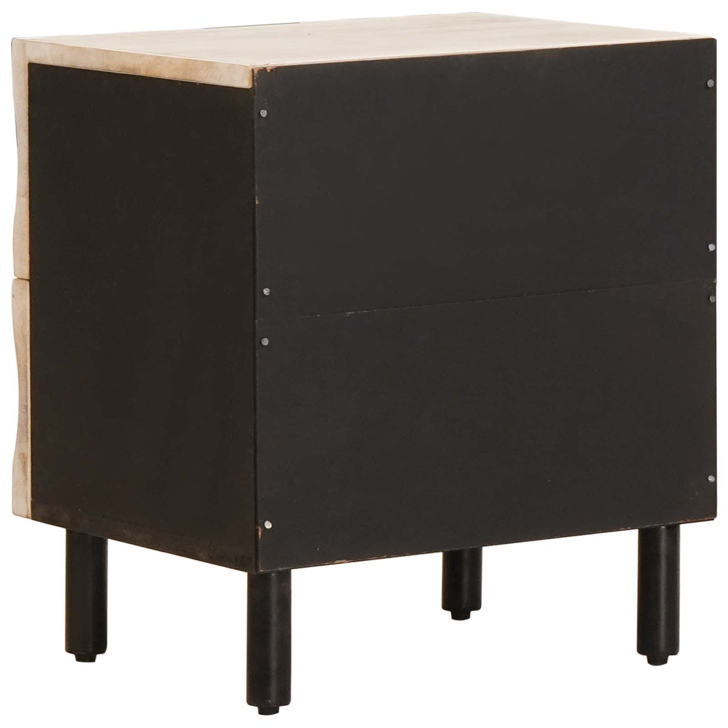 vidaXL Κομοδίνο 2 pcs Λευκό 40 x 33 x 46 εκ. Στερεό ξύλο μάνγκο