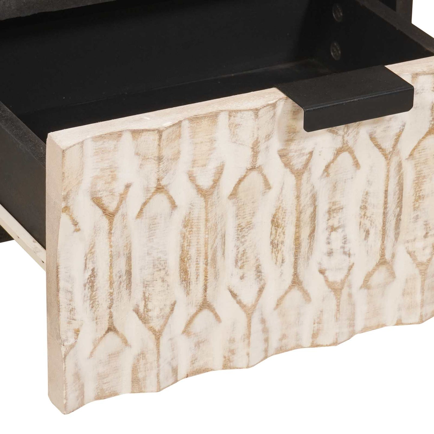 vidaXL Κομοδίνο 2 pcs Λευκό 40 x 33 x 46 εκ. Στερεό ξύλο μάνγκο