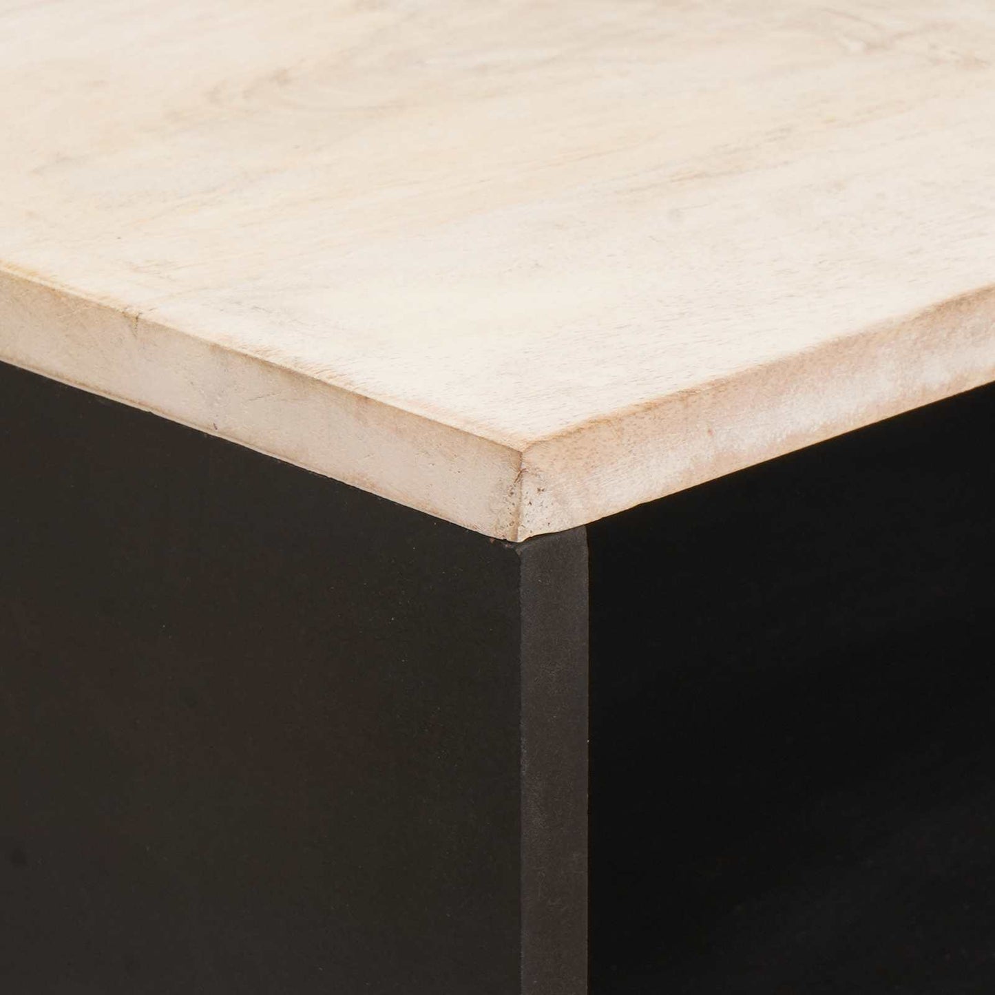 vidaXL Κομοδίνο με συρτάρι Λευκό 50 x 33 x 60 εκ Στερεό ξύλο μάνγκο