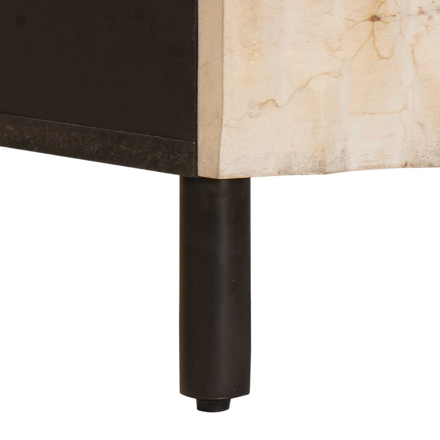 vidaXL Κομοδίνο με συρτάρι Λευκό 50 x 33 x 60 εκ Στερεό ξύλο μάνγκο