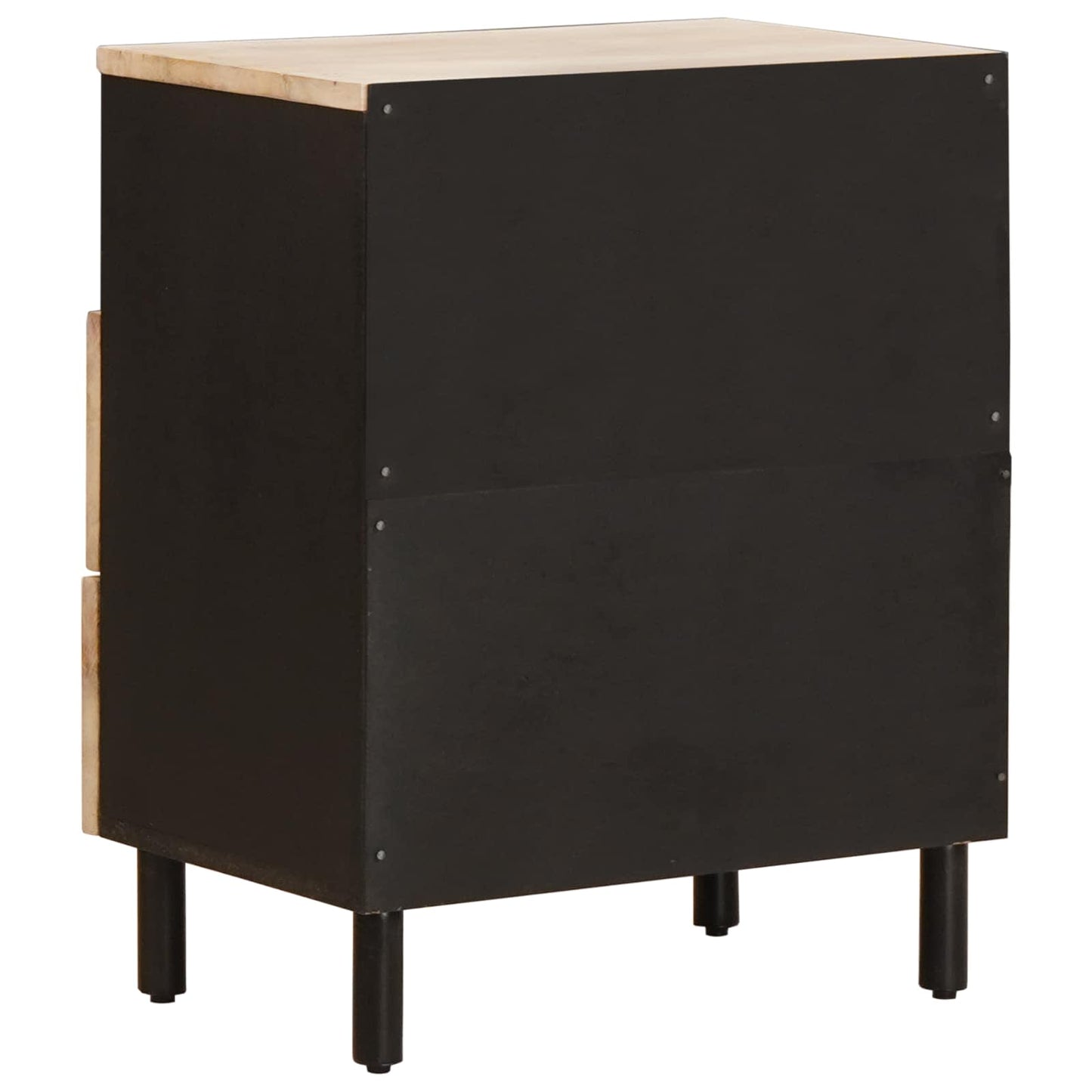 vidaXL Κομοδίνο με συρτάρι Λευκό 50 x 33 x 60 εκ Στερεό ξύλο μάνγκο