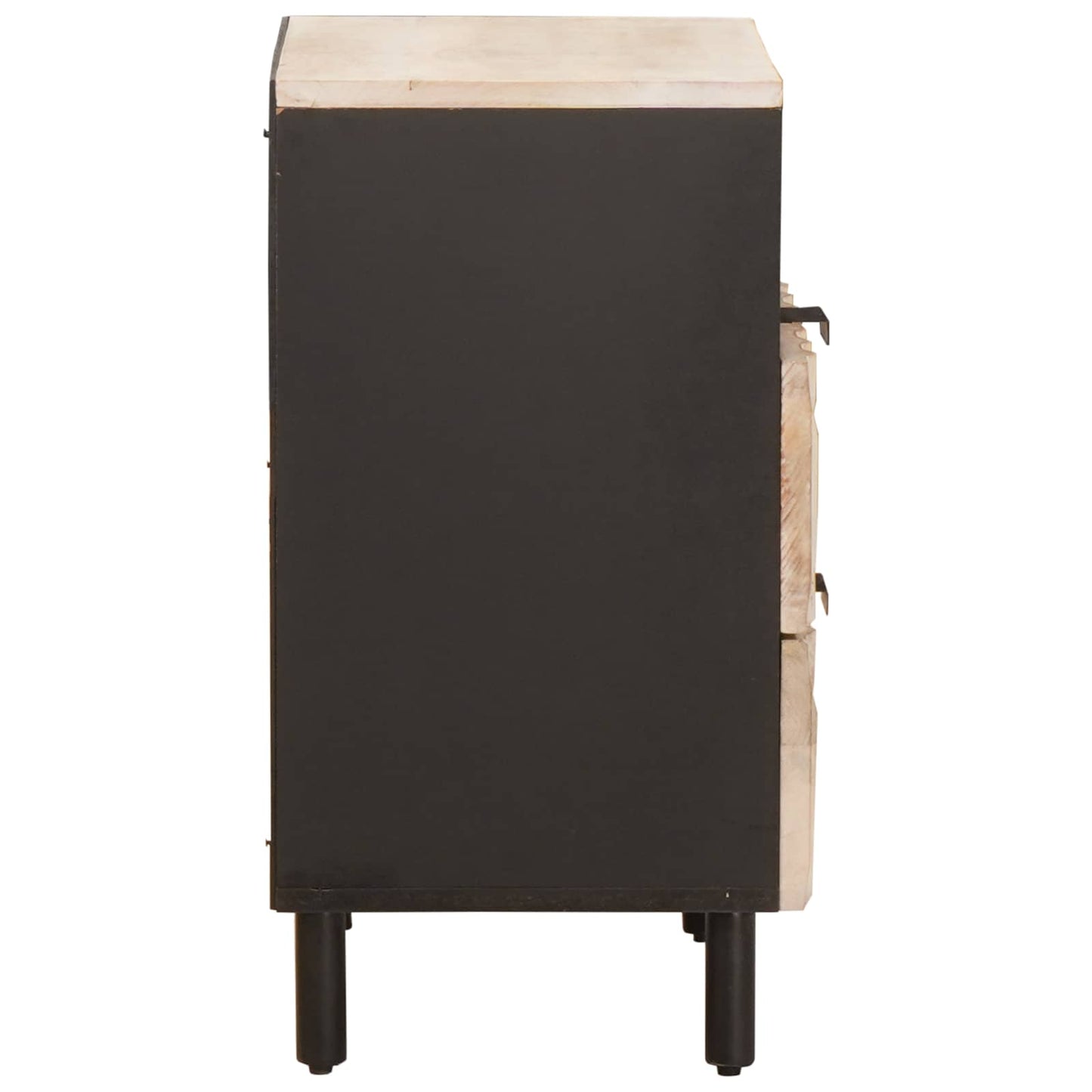 vidaXL Κομοδίνο με συρτάρι Λευκό 50 x 33 x 60 εκ Στερεό ξύλο μάνγκο