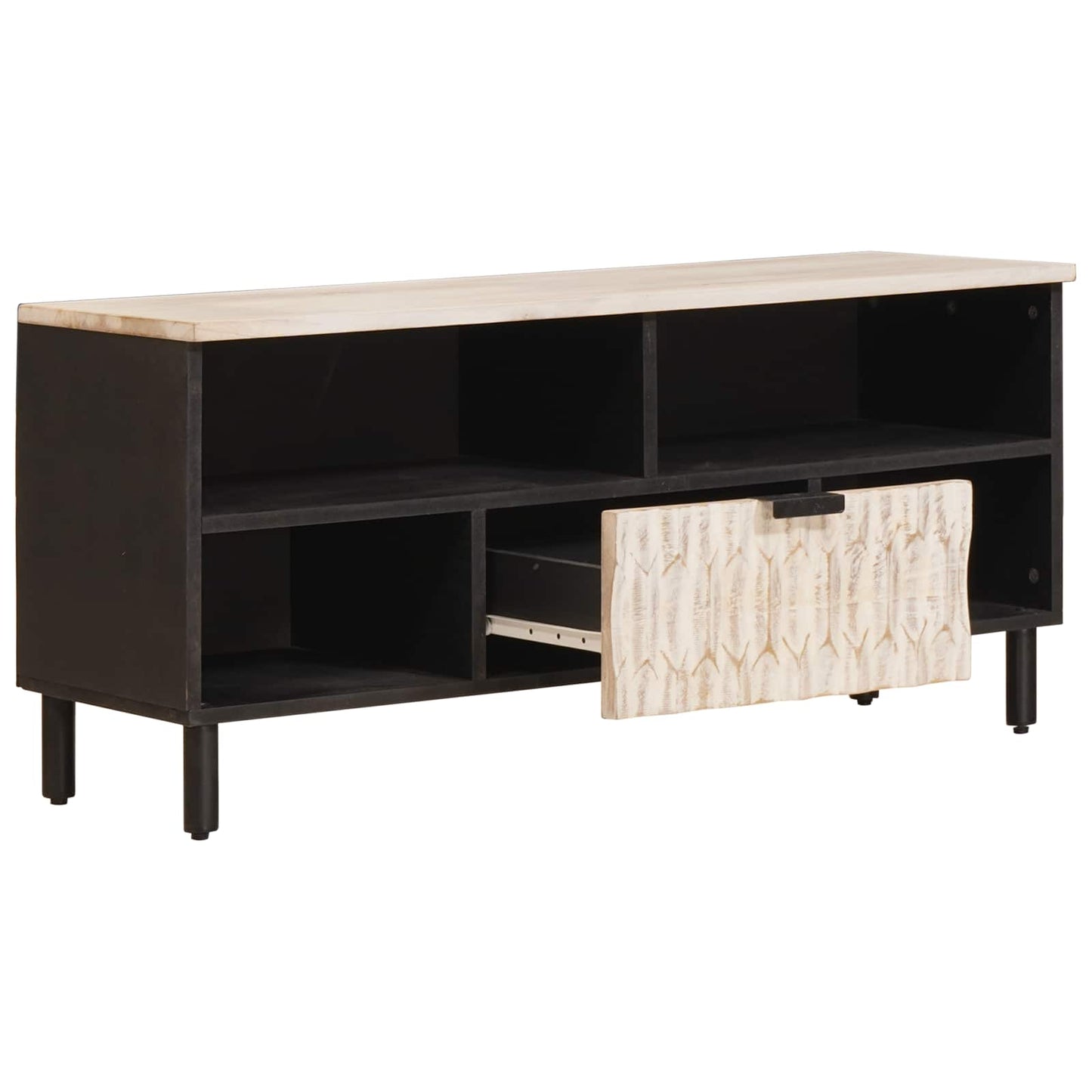 vidaXL Ντουλάπι TV Λευκό Φινίρισμα Καθαρισμού 100 x 33,5 x 46 εκ