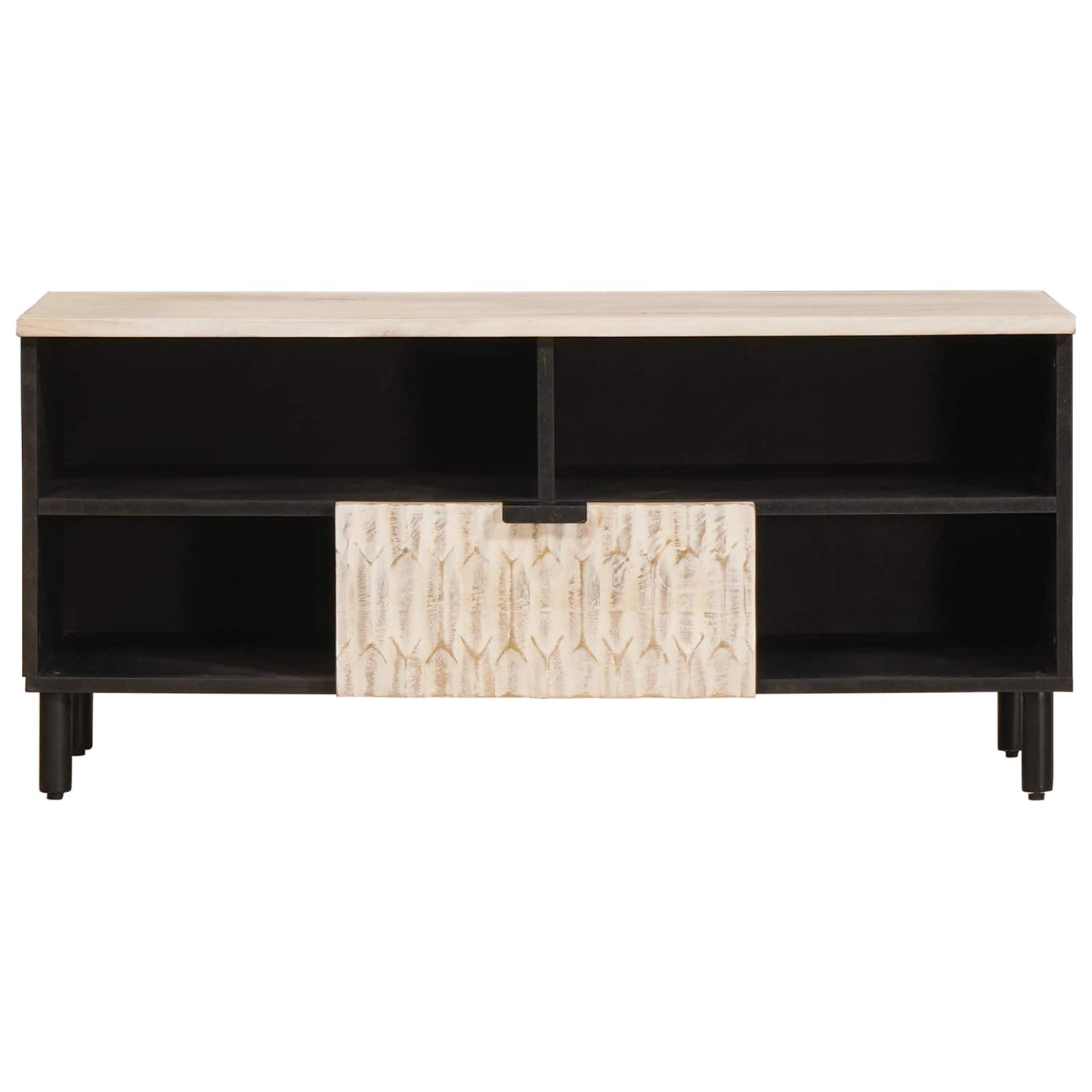 vidaXL Ντουλάπι TV Λευκό Φινίρισμα Καθαρισμού 100 x 33,5 x 46 εκ