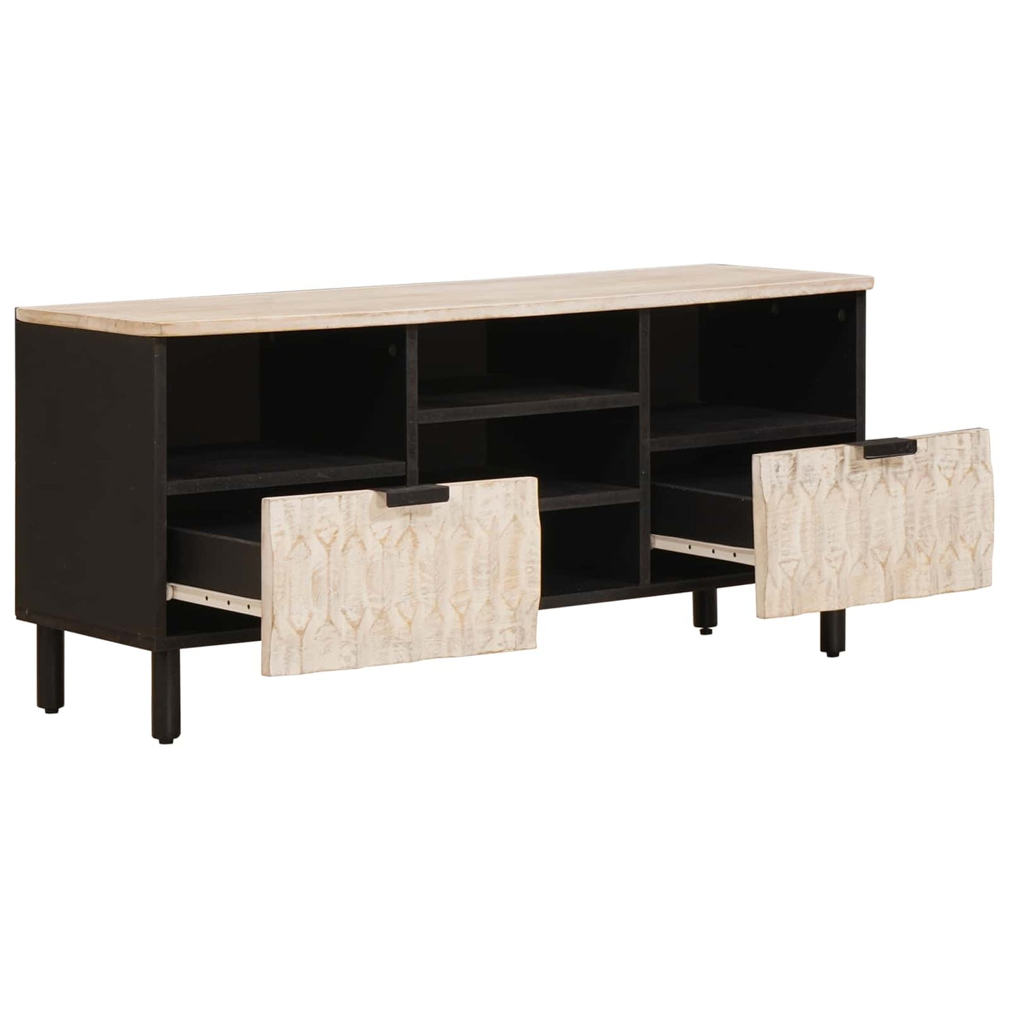 vidaXL Ντουλάπι TV με ράφι Λευκό Φινίρισμα Καθαρισμού 100 x 33 x 46 εκ