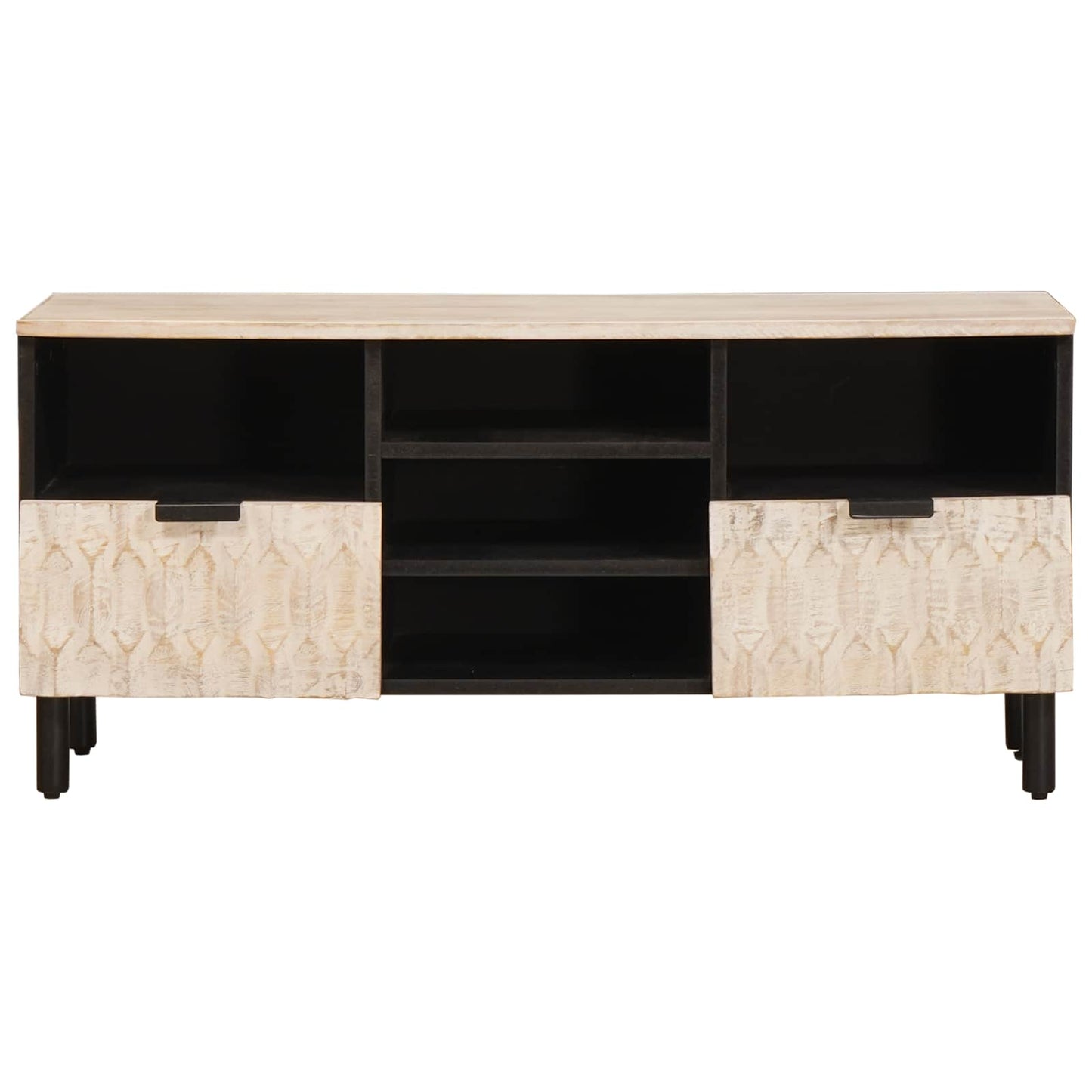 vidaXL Ντουλάπι TV με ράφι Λευκό Φινίρισμα Καθαρισμού 100 x 33 x 46 εκ