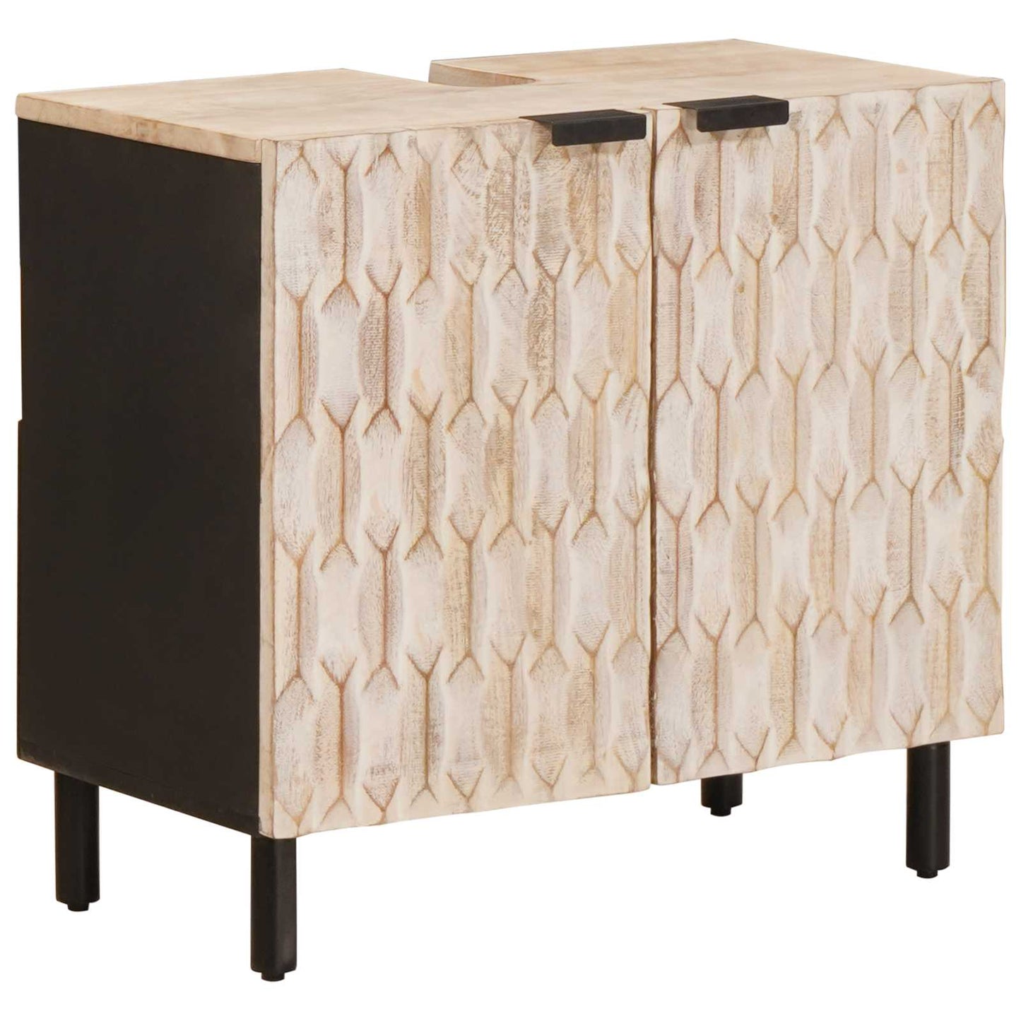 vidaXL Ντουλάπα Νιπτήρα Mπάνιου με ράφι Λευκό 62 x 33 x 58 εκ.