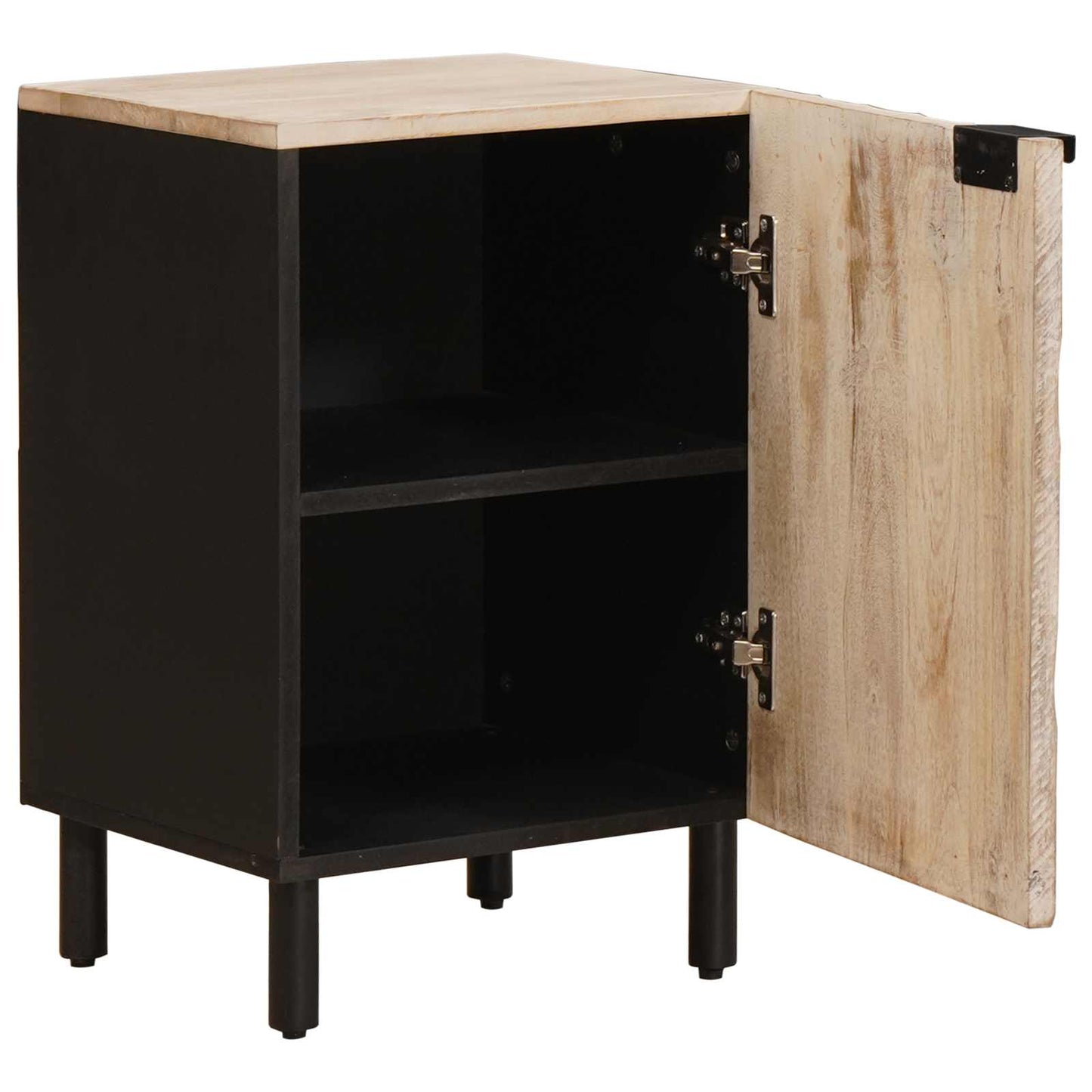 vidaXL Ντουλάπι Μπάνιου Λευκό 38 x 33 x 58 εκ. Στερεό ξύλο μάνγκο