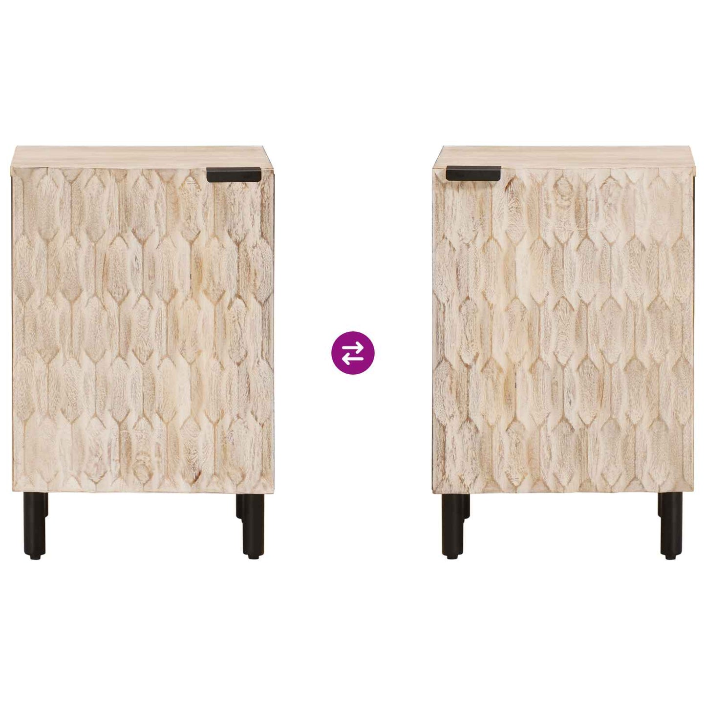 vidaXL Ντουλάπι Μπάνιου Λευκό 38 x 33 x 58 εκ. Στερεό ξύλο μάνγκο