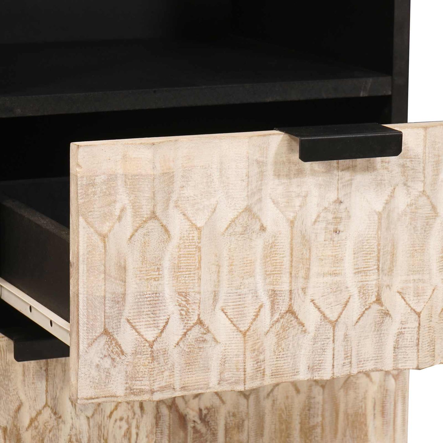 vidaXL Ντουλάπι Μπάνιου με ράφι Μαύρο και Λευκό 38 x 33 x 160 εκ.