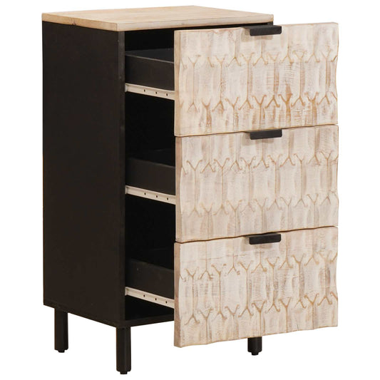 vidaXL Πλαϊνό γραφείο Λευκό Φινίρισμα Καθαρισμού 40 x 33,5 x 75 εκ