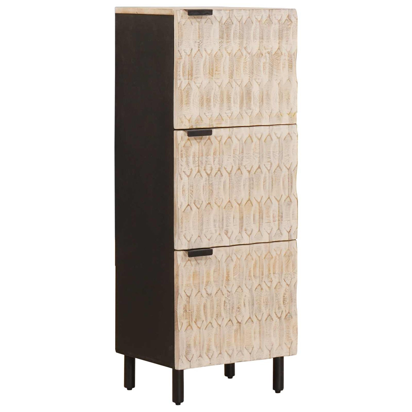 vidaXL Highboard με πόρτα Λευκό Φινίρισμα Καθαρισμού 40 x 33 x 110 εκ
