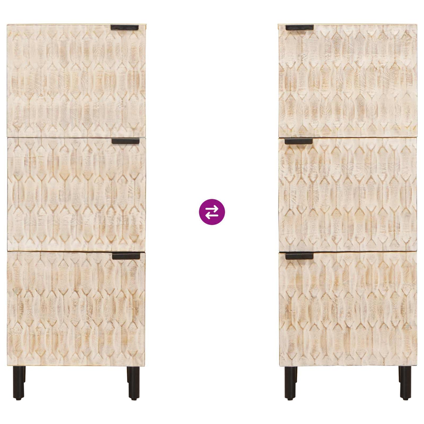 vidaXL Highboard με πόρτα Λευκό Φινίρισμα Καθαρισμού 40 x 33 x 110 εκ