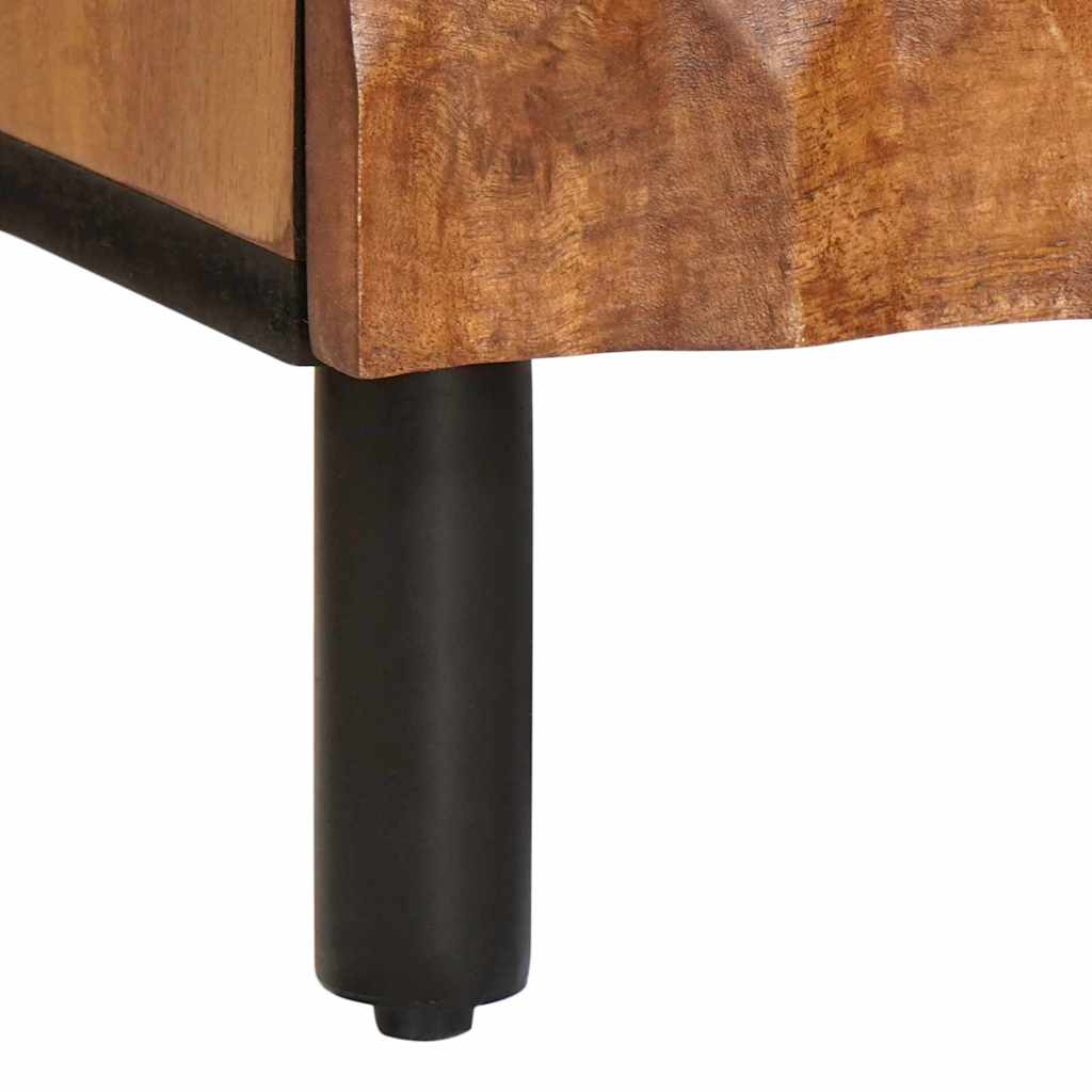 vidaXL Κομοδίνο 2 pcs Καφέ 40 x 33,5 x 46 εκ Στερεό ξύλο μάνγκο