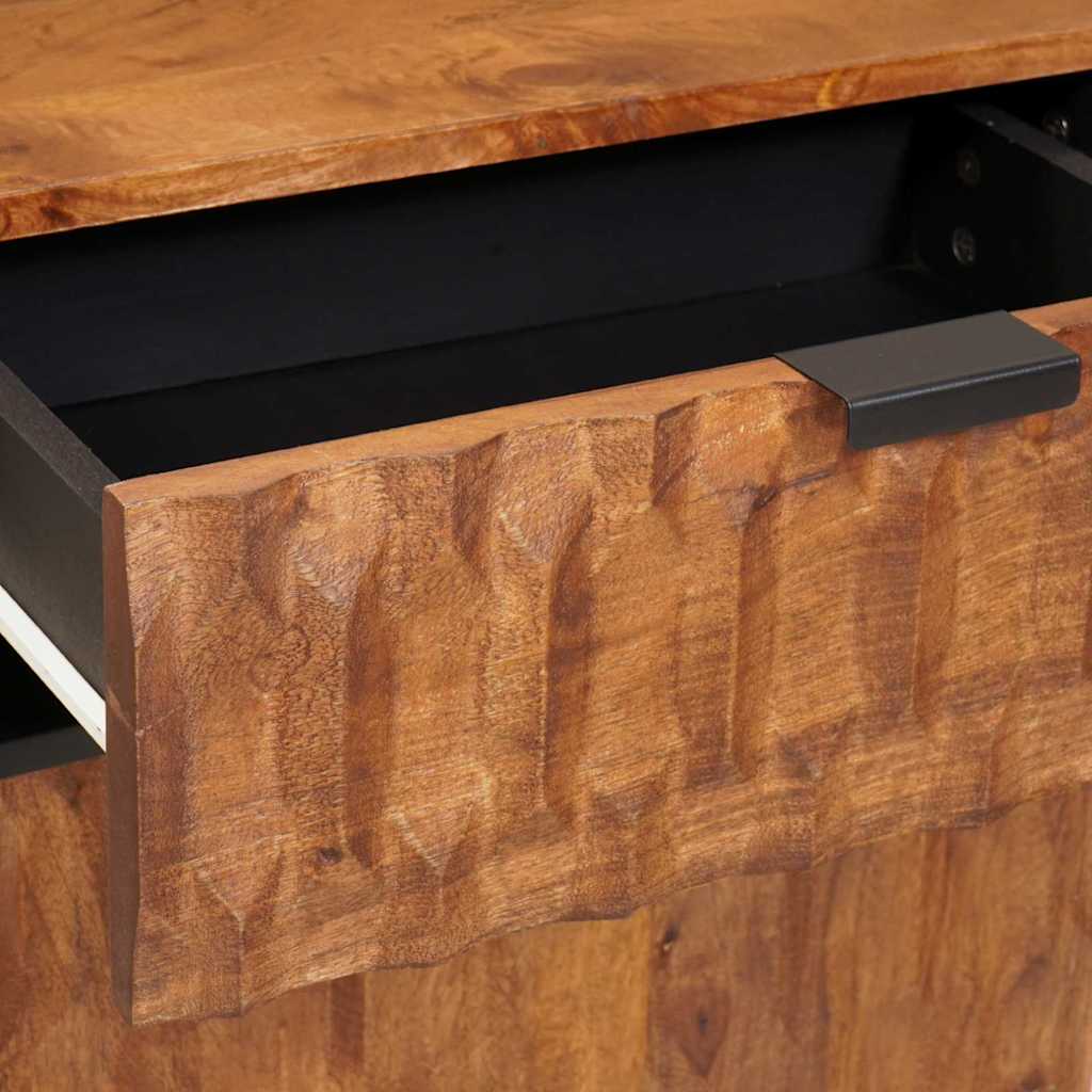 vidaXL Κομοδίνο με συρτάρι Καφέ 50 x 33 x 60 εκ Στερεό ξύλο μάνγκο