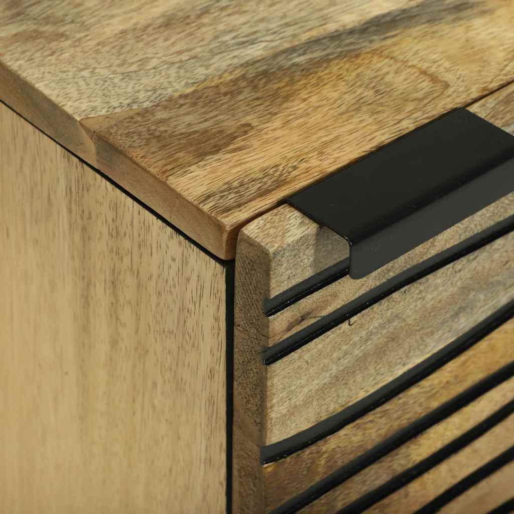 vidaXL Κομοδίνο 2 pcs Καφέ 40 x 33 x 46 εκ. Μασίφ ξύλο μάνγκο