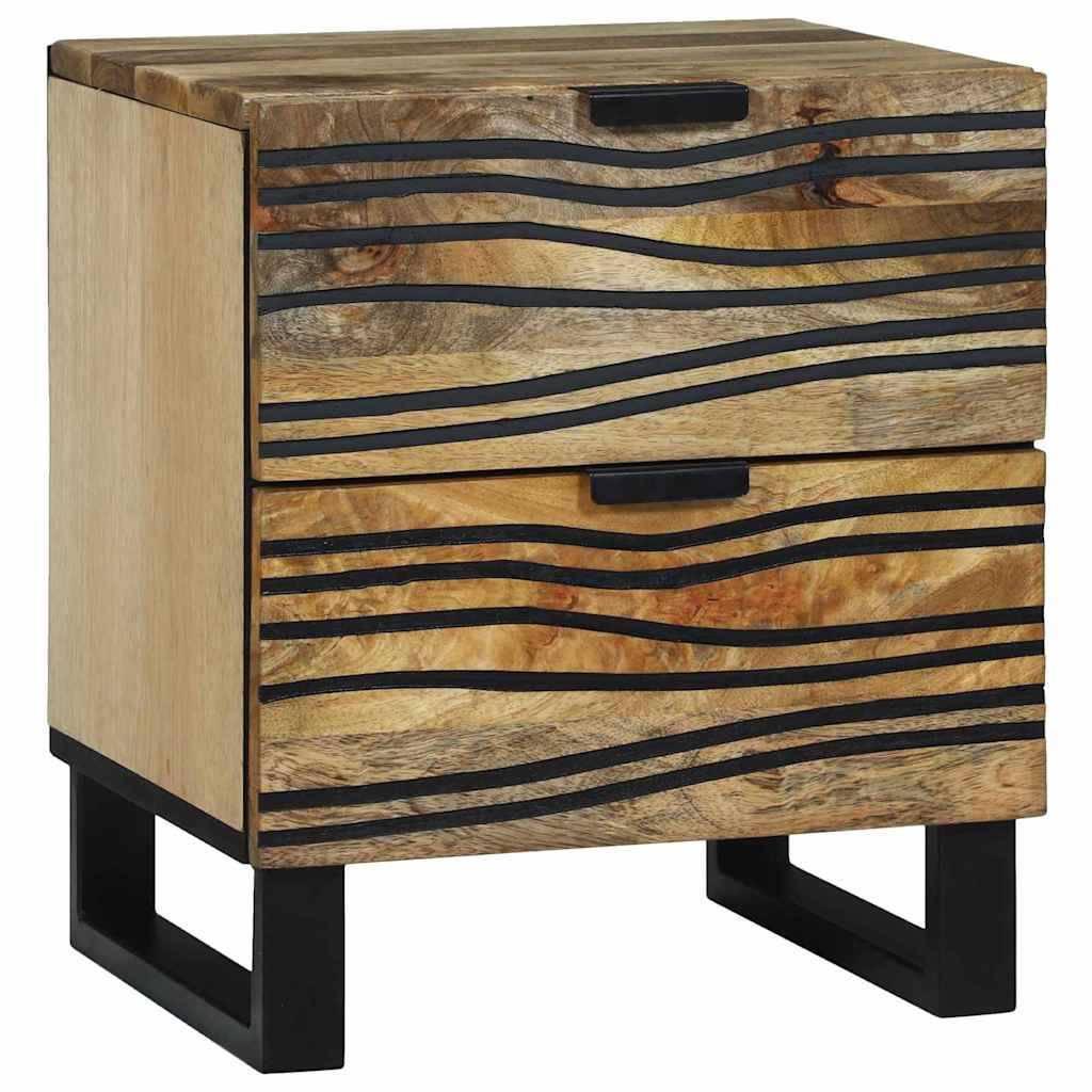 vidaXL Κομοδίνο με συρτάρι Καφέ 40 x 33 x 46 εκ. Μασίφ ξύλο μάνγκο