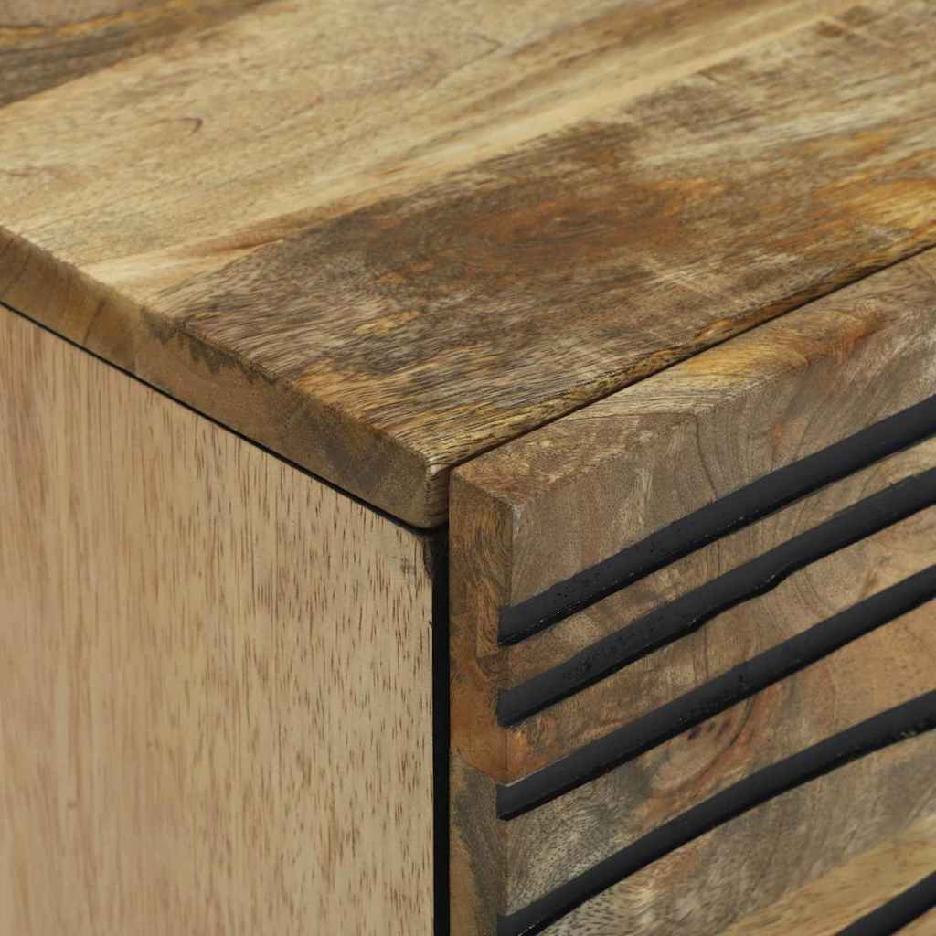 vidaXL Κομοδίνο 2 pcs Καφέ 40 x 33 x 46 εκ. Μασίφ ξύλο μάνγκο