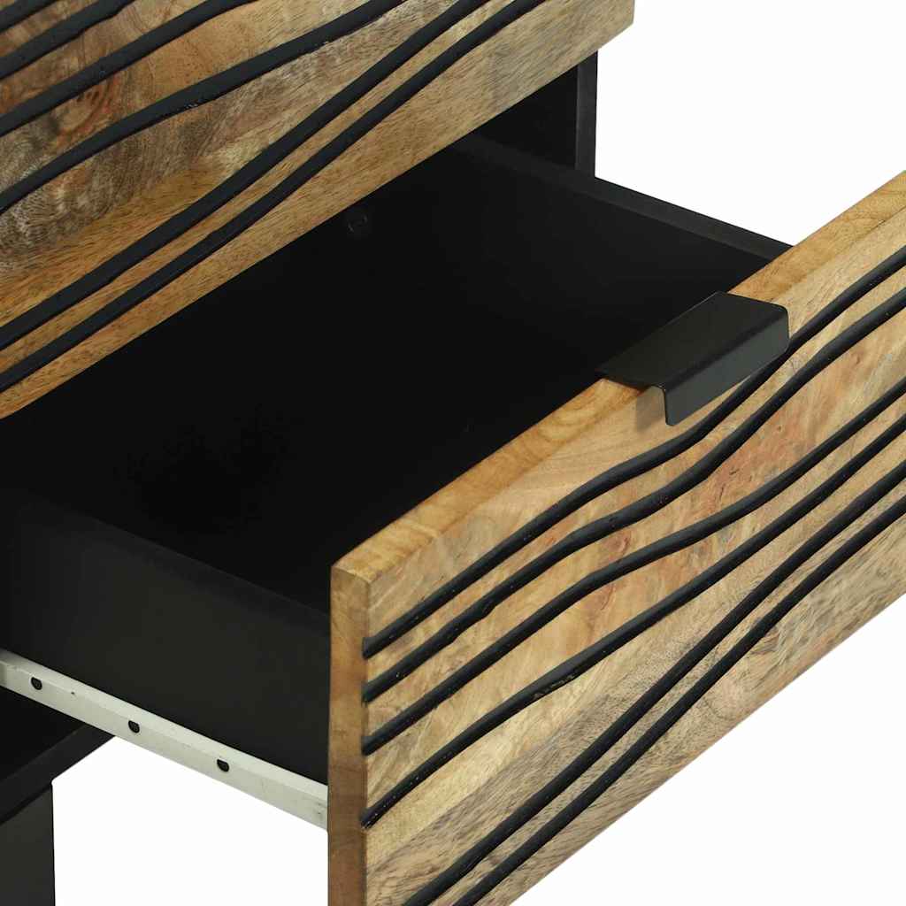 vidaXL Κομοδίνο 2 pcs Καφέ 40 x 33 x 46 εκ. Μασίφ ξύλο μάνγκο
