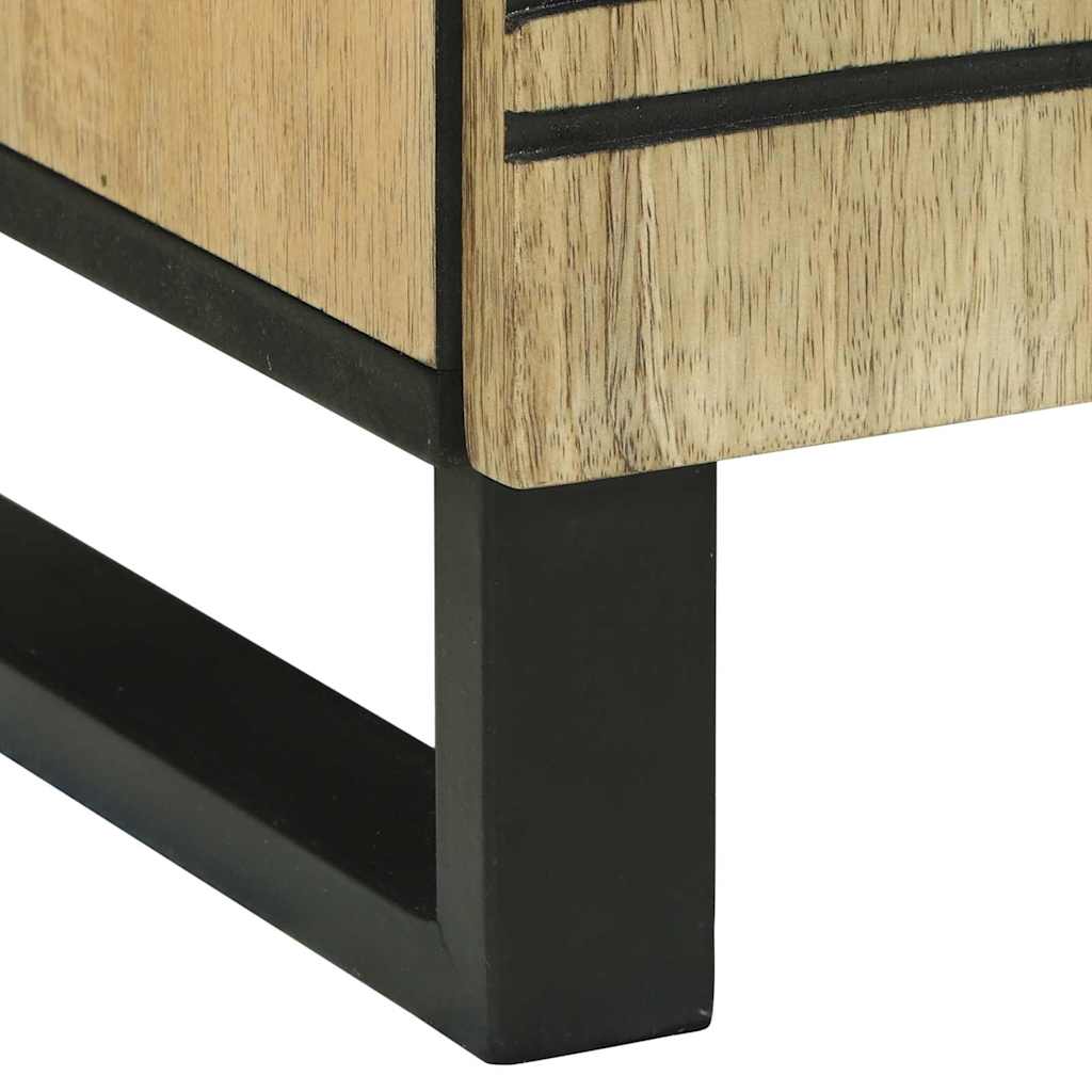 vidaXL Κομοδίνο με συρτάρι Καφέ 50 x 33 x 60 εκ Μασίφ ξύλο μάνγκο