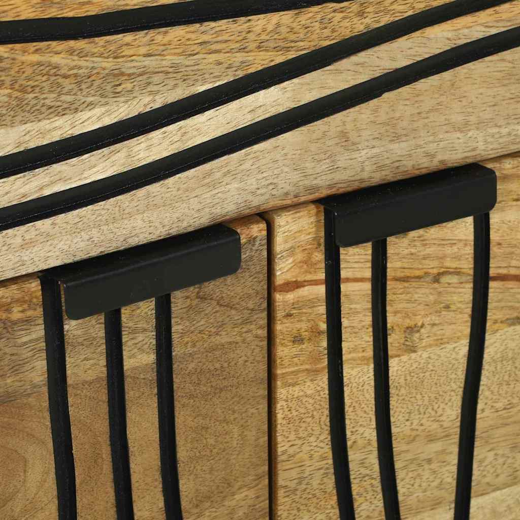 vidaXL Κομοδίνο με συρτάρι Καφέ 50 x 33 x 60 εκ Μασίφ ξύλο μάνγκο