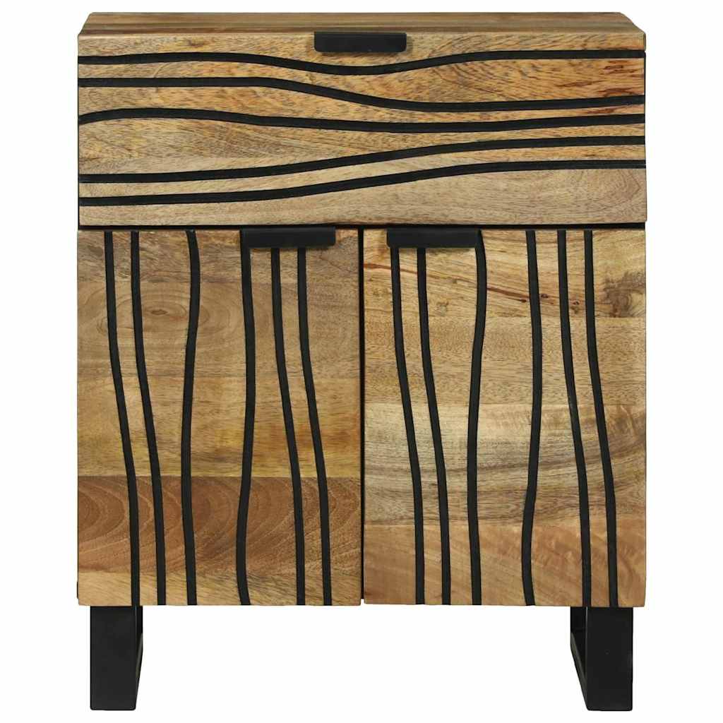 vidaXL Κομοδίνο με συρτάρι Καφέ 50 x 33 x 60 εκ Μασίφ ξύλο μάνγκο