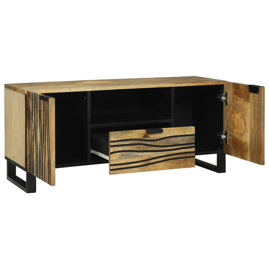 vidaXL Ντουλάπα TV με συρτάρι Καφέ 105 x 33 x 46 εκ Μασίφ ξύλο μάνγκο