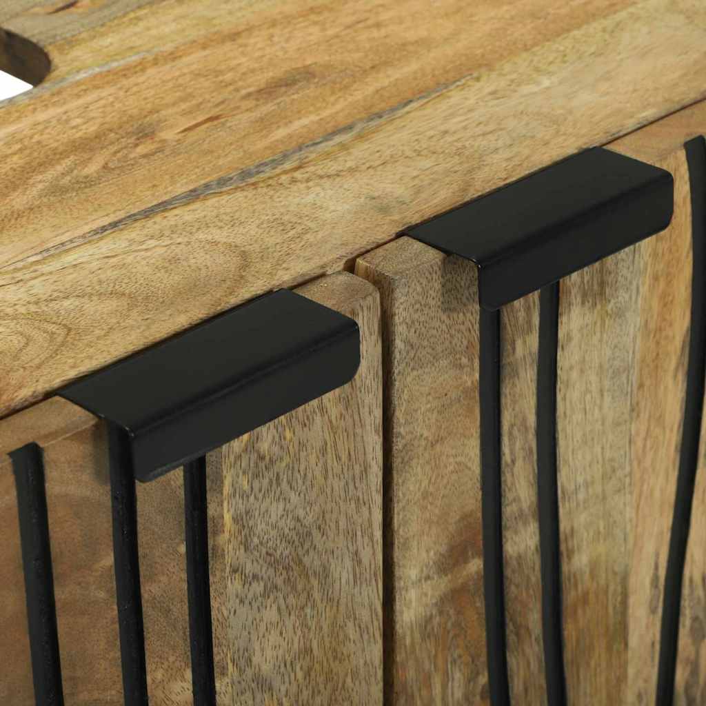 vidaXL Ντουλάπι Νεροχύτη 62 x 33 x 58 εκ. από Στερεό Ξύλο Μάνγκο και Τεχνητό Ξύλο