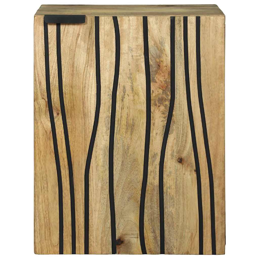 vidaXL Ντουλάπι Τοίχου Μπάνιου - 38 x 33.5 x 48 εκ, Κατασκευασμένο από Μασίφ και Τεχνητό Ξύλο.