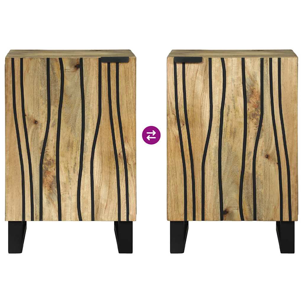 vidaXL Ντουλάπι Μπάνιου 38x33.5x58 cm από Μάνγκο και Επεξεργασμένο Ξύλο