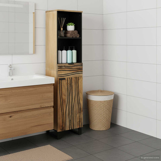 vidaXL Έπιπλο μπάνιου 38x33.5x160 cm από σταχτόξυλο