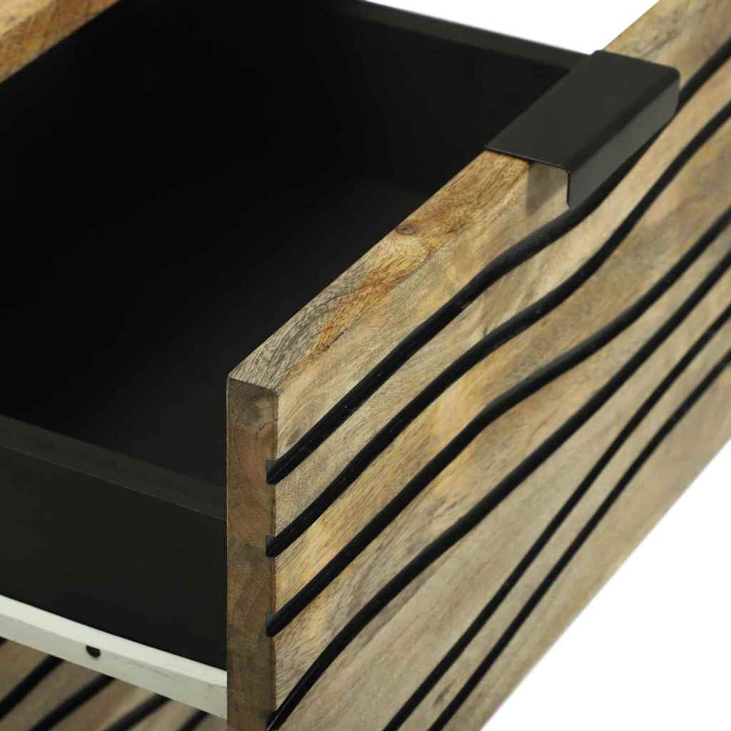 vidaXL Συρτάρι με συρτάρι Καφέ 40 x 33 x 75 εκ. Μασίφ ξύλο μάνγκο