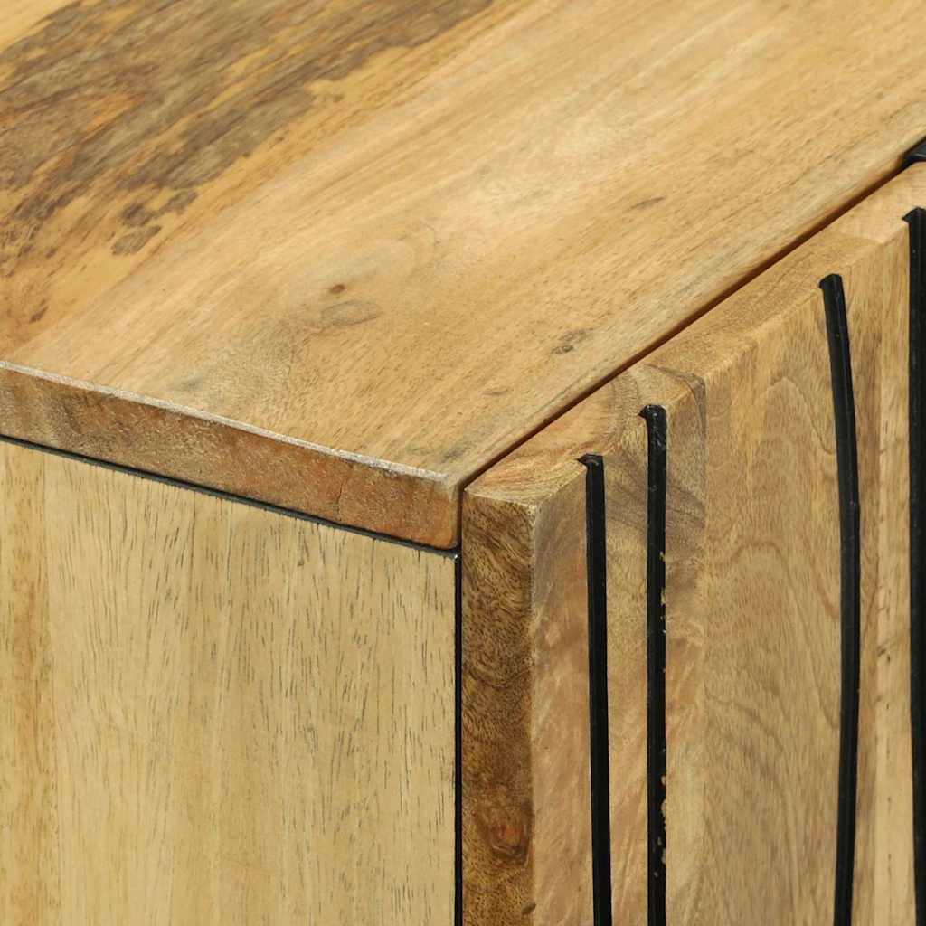 vidaXL Υψηλό Κεφαλάκι Καφέ 60 x 33 x 100 εκ. Μασίφ ξύλο μάνγκο