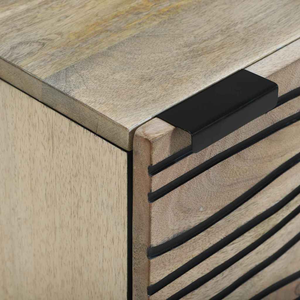 vidaXL Κομοδίνα Φυσικό 40 x 33 x 46 εκ. Μασίφ ξύλο μάνγκο
