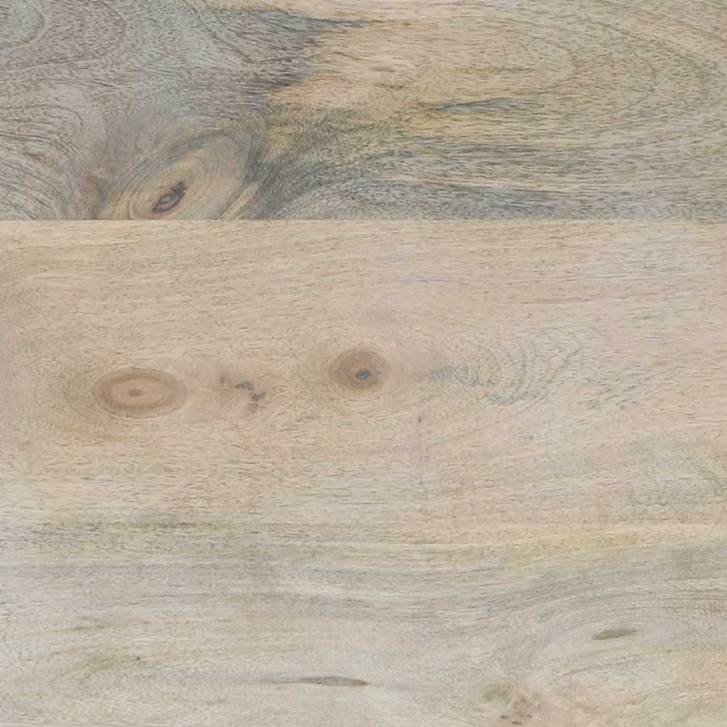 vidaXL Κομοδίνο Λευκό και μαύρο 40 x 33 x 46 εκ. Μασίφ ξύλο μάνγκο