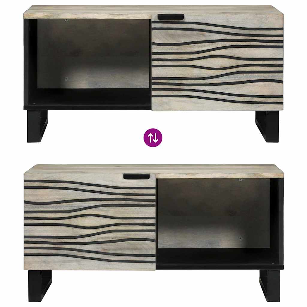 vidaXL Τραπεζάκι σαλονιού Μπεζ και Μαύρο 80 x 50 x 40 cm