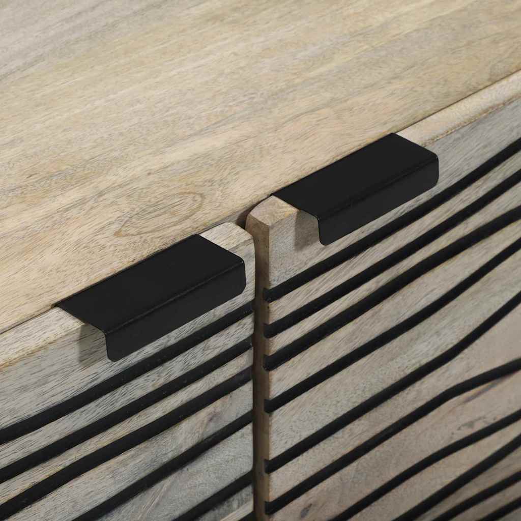 vidaXL Τραπεζάκι σαλονιού με ράφι με αποθήκευση με πόρτα Άσπρο, Μαύρο 80 x 50 x 40 cm