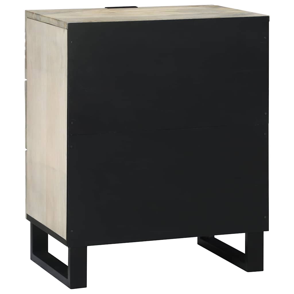 vidaXL Κομοδίνο Λευκό 50 x 33 x 62 εκ. Επεξεργασμένο Ξύλο