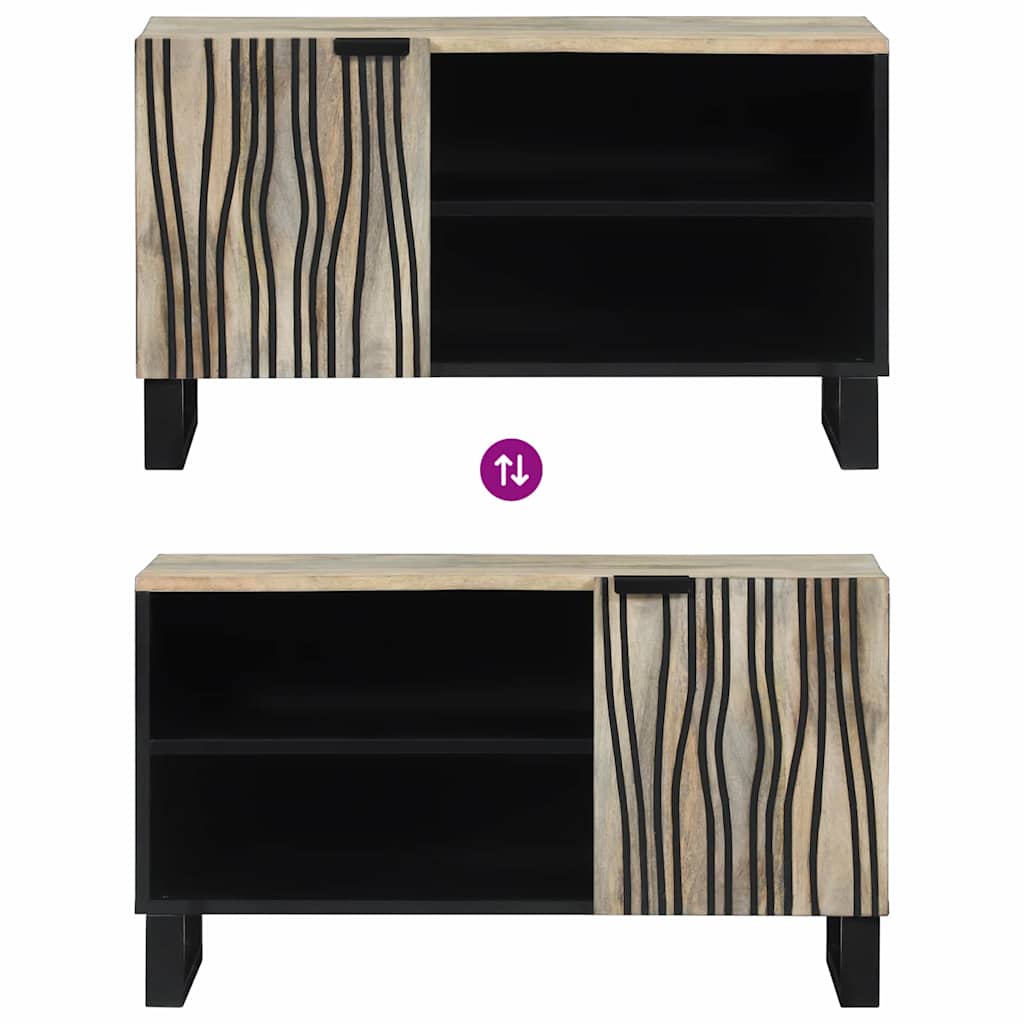 vidaXL Ντουλάπες & ράφια αποθήκευσης μέσων Λευκό και Μαύρο