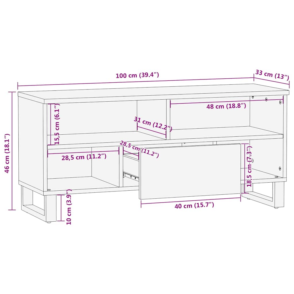 vidaXL Μονάδες TV Λευκό 105 x 33 x 46 εκ. Επεξεργασμένο ξύλο