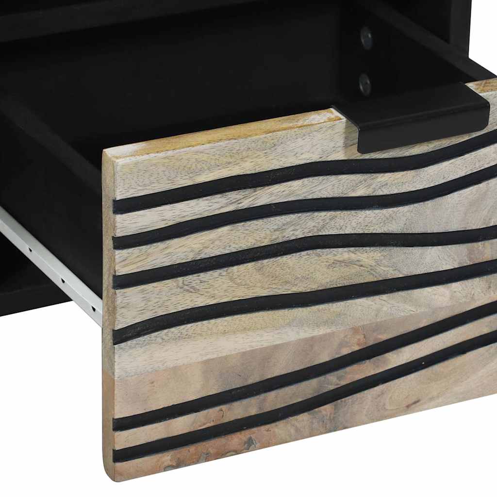 vidaXL Ντουλάπες & ράφια αποθήκευσης μέσων με συρτάρι Λευκό και Μαύρο