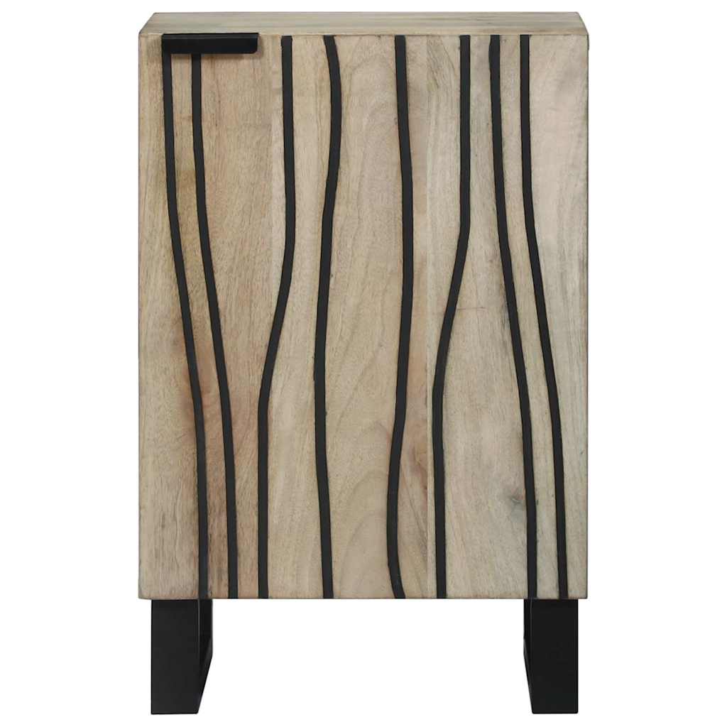 vidaXL Ντουλάπι Μπάνιου με ράφι με αποθήκευση με πόρτα Καφέ, Μαύρο 38 x 33.5 x 58 εκ.