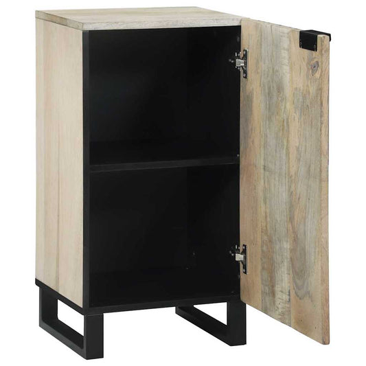 vidaXL Πλαϊνό γραφείο Λευκό 40 x 33 x 75 εκ. Μασίφ ξύλο μάνγκο