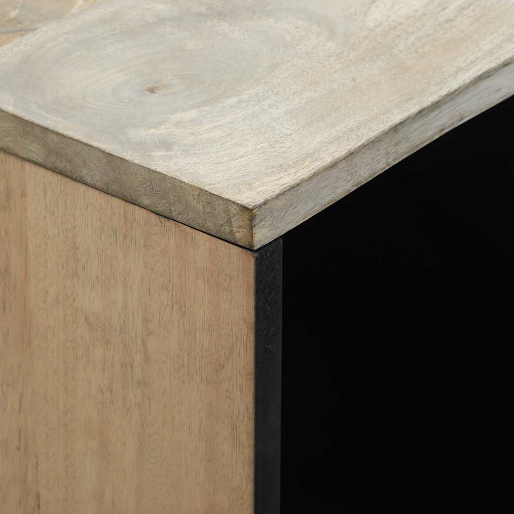 vidaXL Πλαϊνό γραφείο Λευκό 80 x 33 x 75 εκ Μασίφ ξύλο μάνγκο