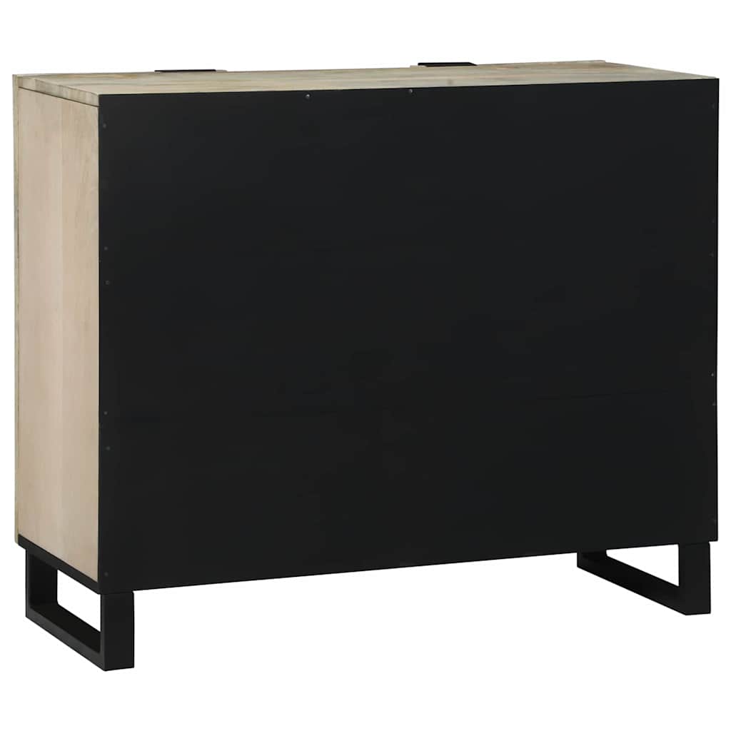 vidaXL Πλαϊνό γραφείο Λευκό 90 x 33 x 75 εκ Μασίφ ξύλο μάνγκο