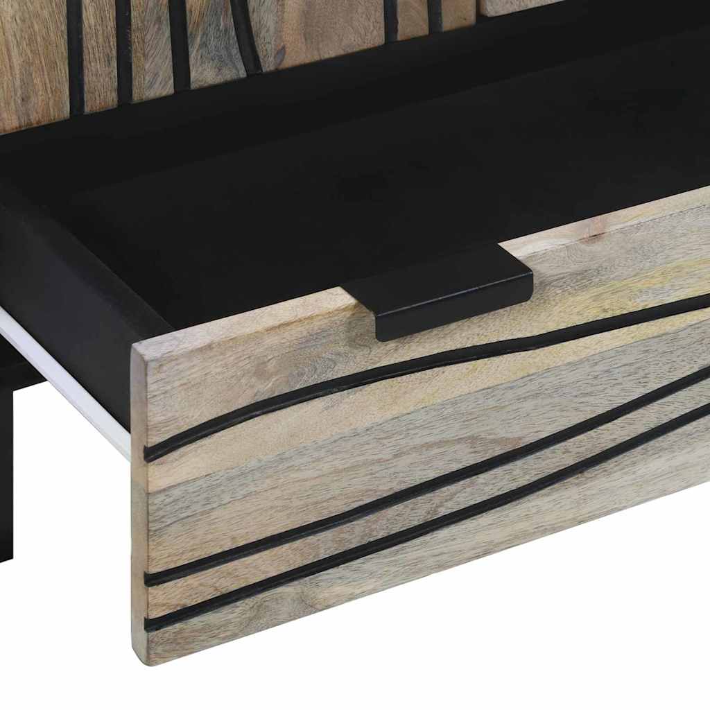 vidaXL Ντουλάπες & ράφια αποθήκευσης μέσων με συρτάρι Λευκό και Μαύρο