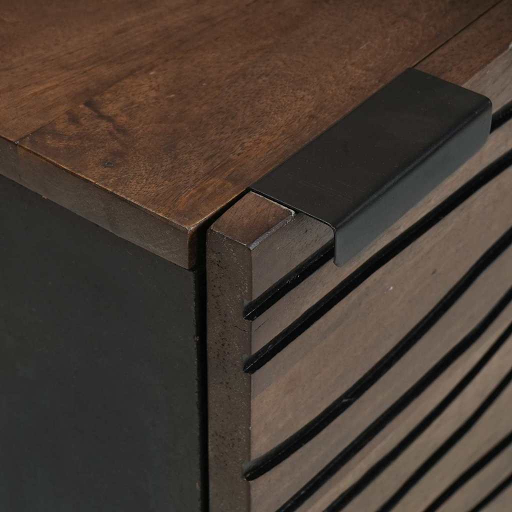 vidaXL Κομοδίνο Καρυδιά 40 x 33 x 46 εκ. Μασίφ ξύλο ακακίας